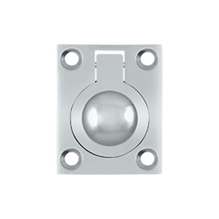 Patioplus 1.75 x 1.37 in. Flush Ring Pull, Bright Chrome - Solid PA877992